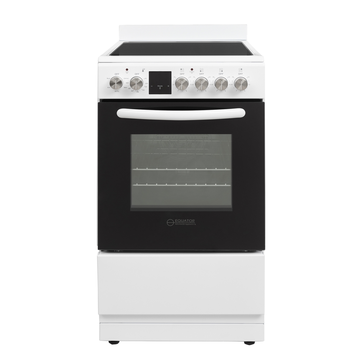 Picture of Equator Advanced Appliances ECR 204 White Equator 20 Freestanding 4 Burner Electric Cooking Range+Convection Oven White