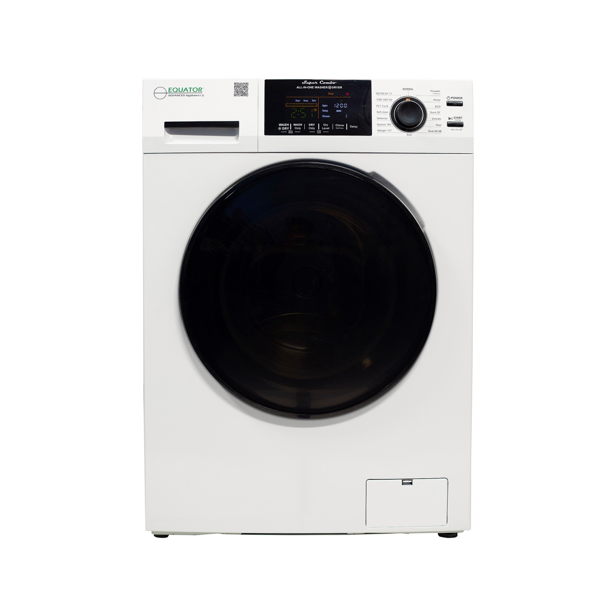 EZ 4800 V White Equator All-in-One Washer Dryer VENTED-DRY 30% FASTER than Condense 15lb 110V -  Equator Advanced Appliances