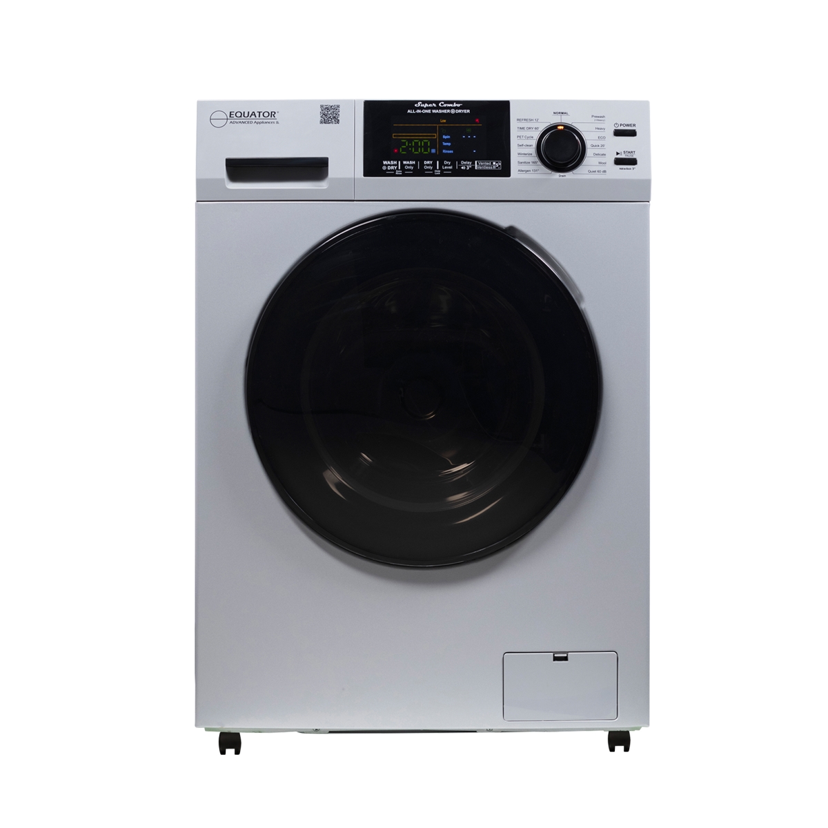 EZ 4600 + PBK 1070 S Equator All-in-One Washer Dryer VENTLESS/VENTED PET 1.62cf/15lbs+Portability Kit -  Equator Advanced Appliances