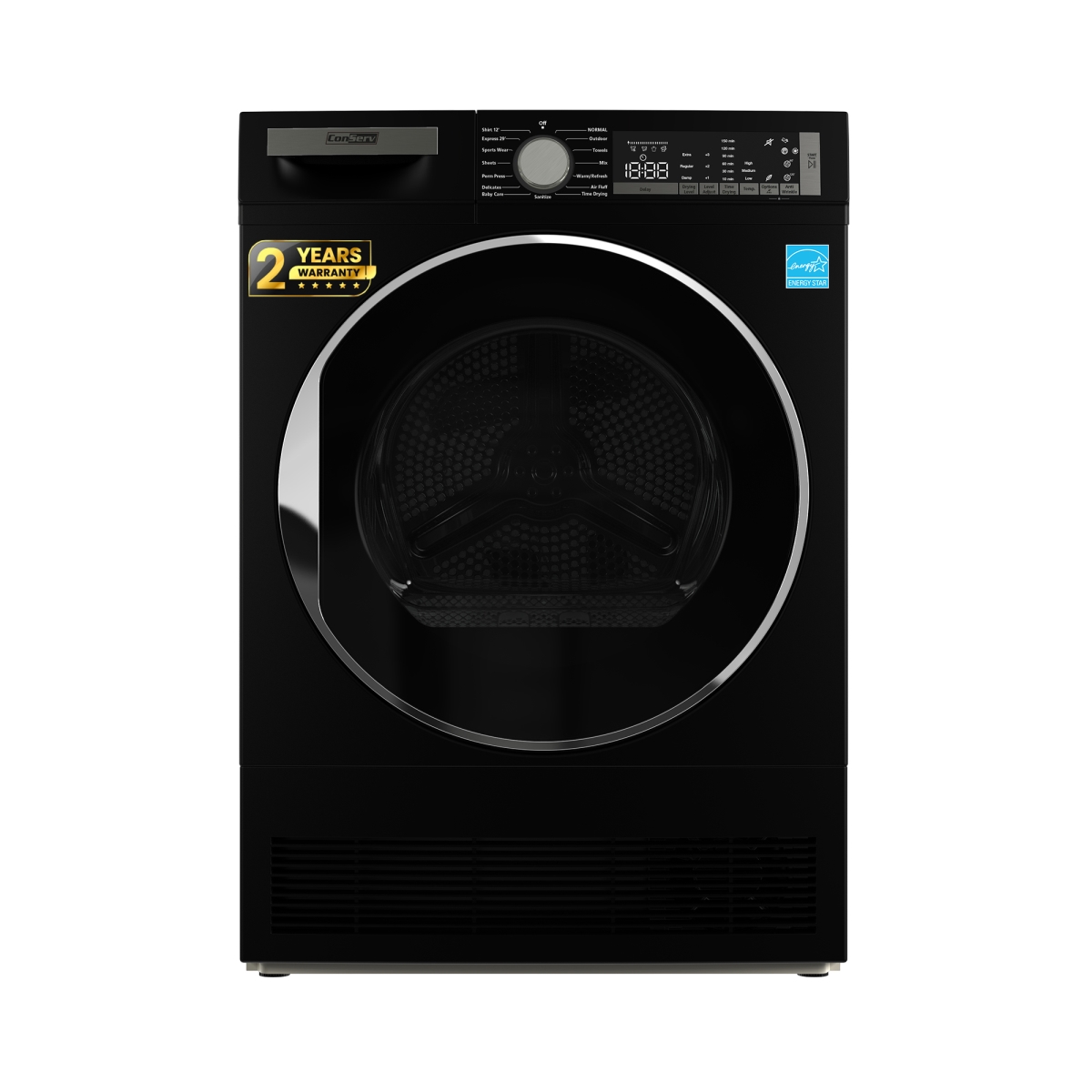 CD 4040 Matte Black  4cf Dryer Condensing/Ventless Sanitize LED Display Rev. Door 220V EStar