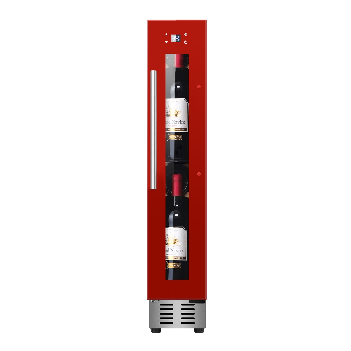 Picture of Equator Advanced Appliances WR 09 Red Equator 9 Bottles Wine Refrigerator 1-Zone Freestanding/Builtin 7 Color LED 110V