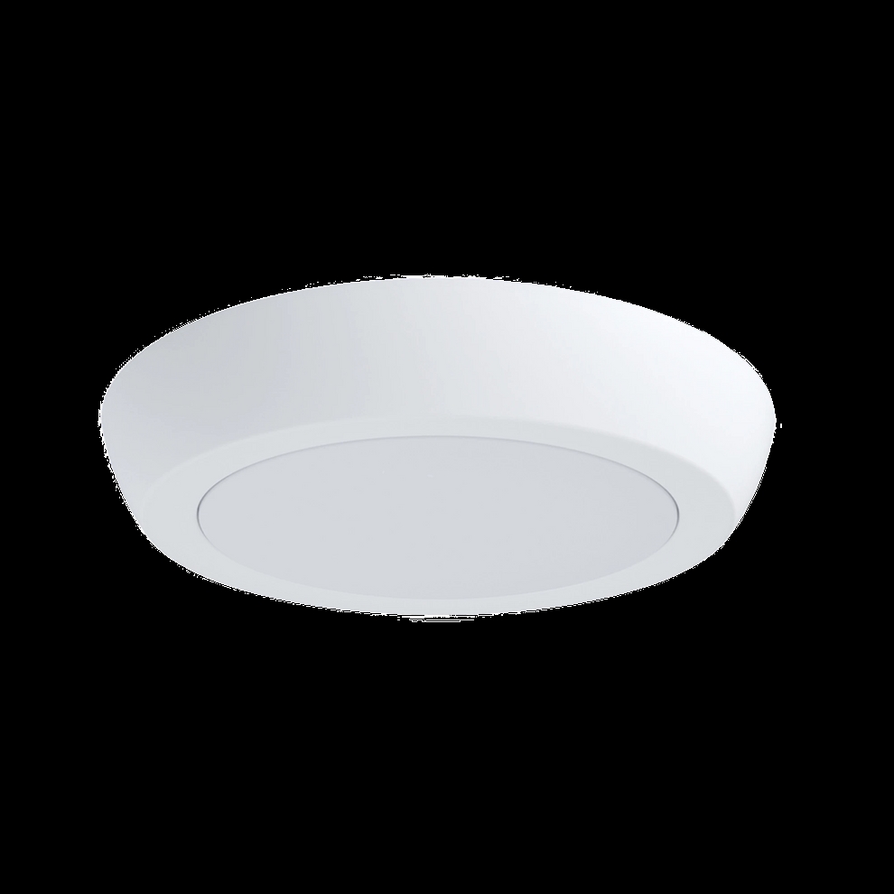 102-12500007-1 6 in. 2700K & 5000K 75W LED Dimmable Surface & E26 Retrofit Can Disk Downlight - White
