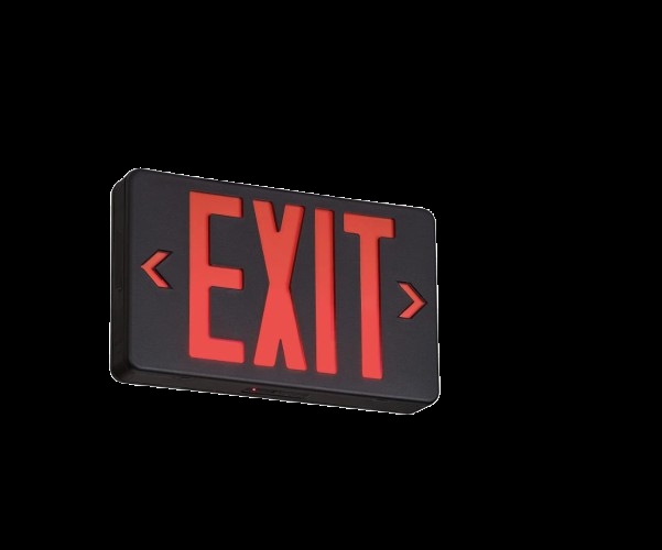 102-12600017-1 Compact Exit Sign, Black with Red Letters