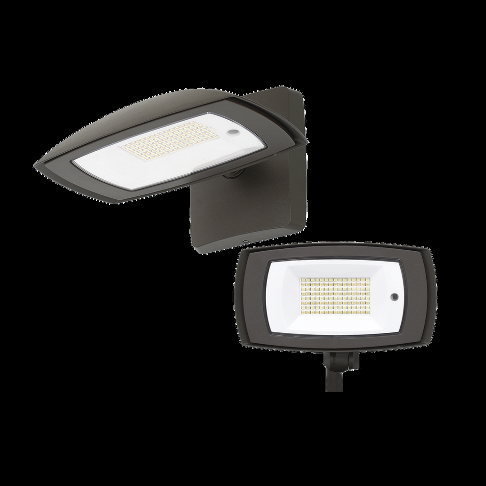 100-50000106-1 120V 28W Correlated Temperature Select Equivalent Integrated LED Wall & Flood Light - Bronze