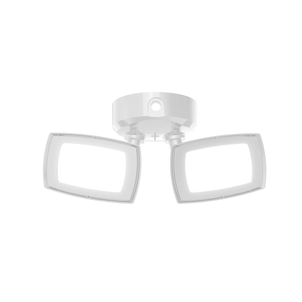 100-50000102-1 22W 4000K Equivalent Integrated LED Bronze Twin Head Security Flood Light Photocell - White