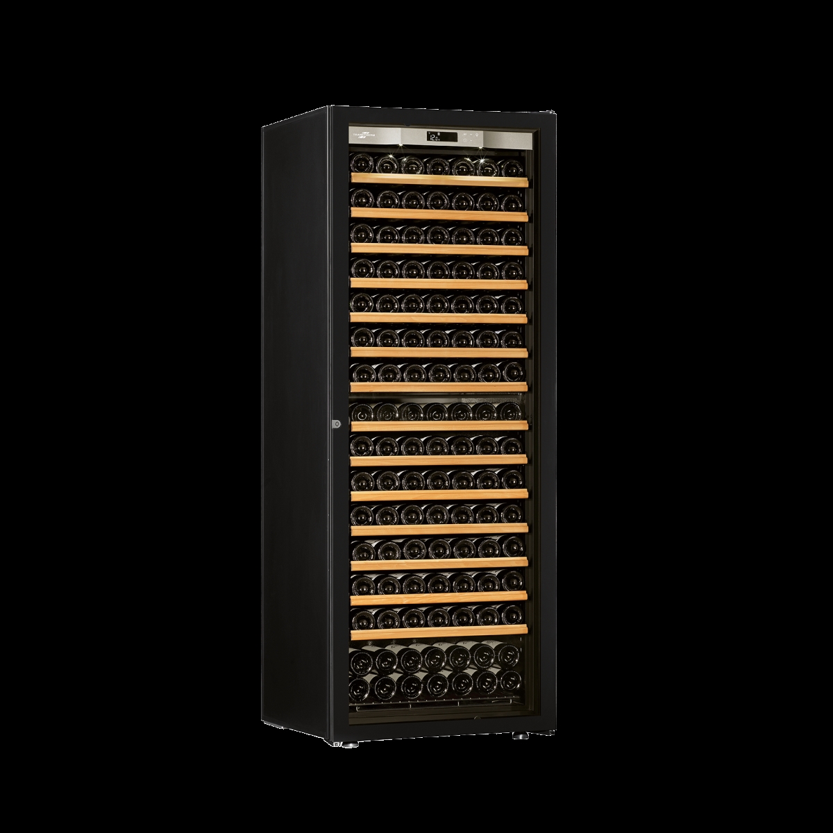 ER1TGV3-013-US  ERMITAGE large single temperature 182-bottle wine fridge, W 27 in., 14 rolling shelves & full glass door
