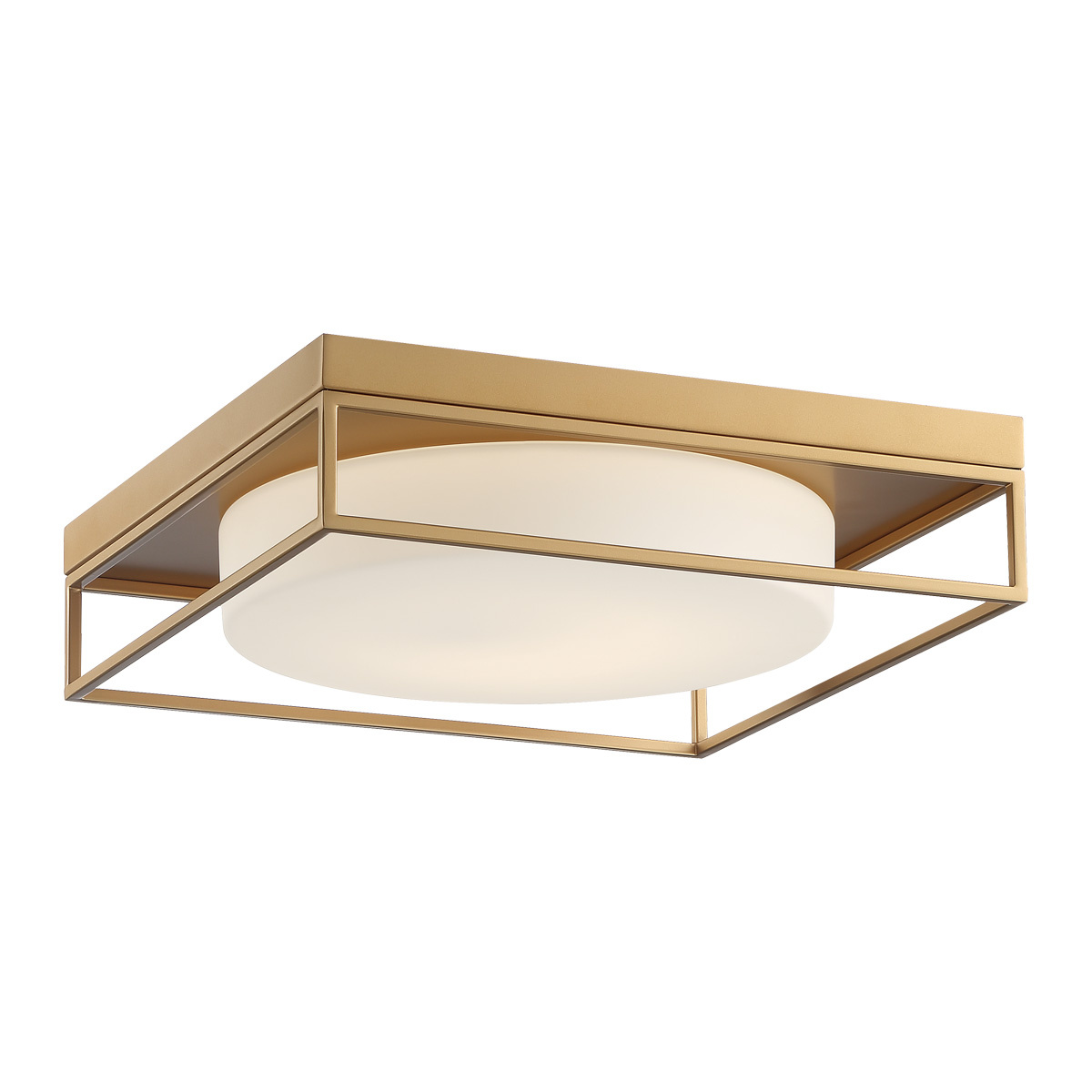 Picture of Eurofase 39333-018 Rover 15 in. Satin Gold Paint White Glass Flush Mount Ceiling Light