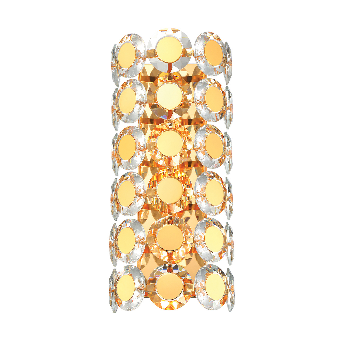 Picture of Eurofase 44283-023 Perrene 2-Light 19 in. Gold Clear Glass Wall Sconce