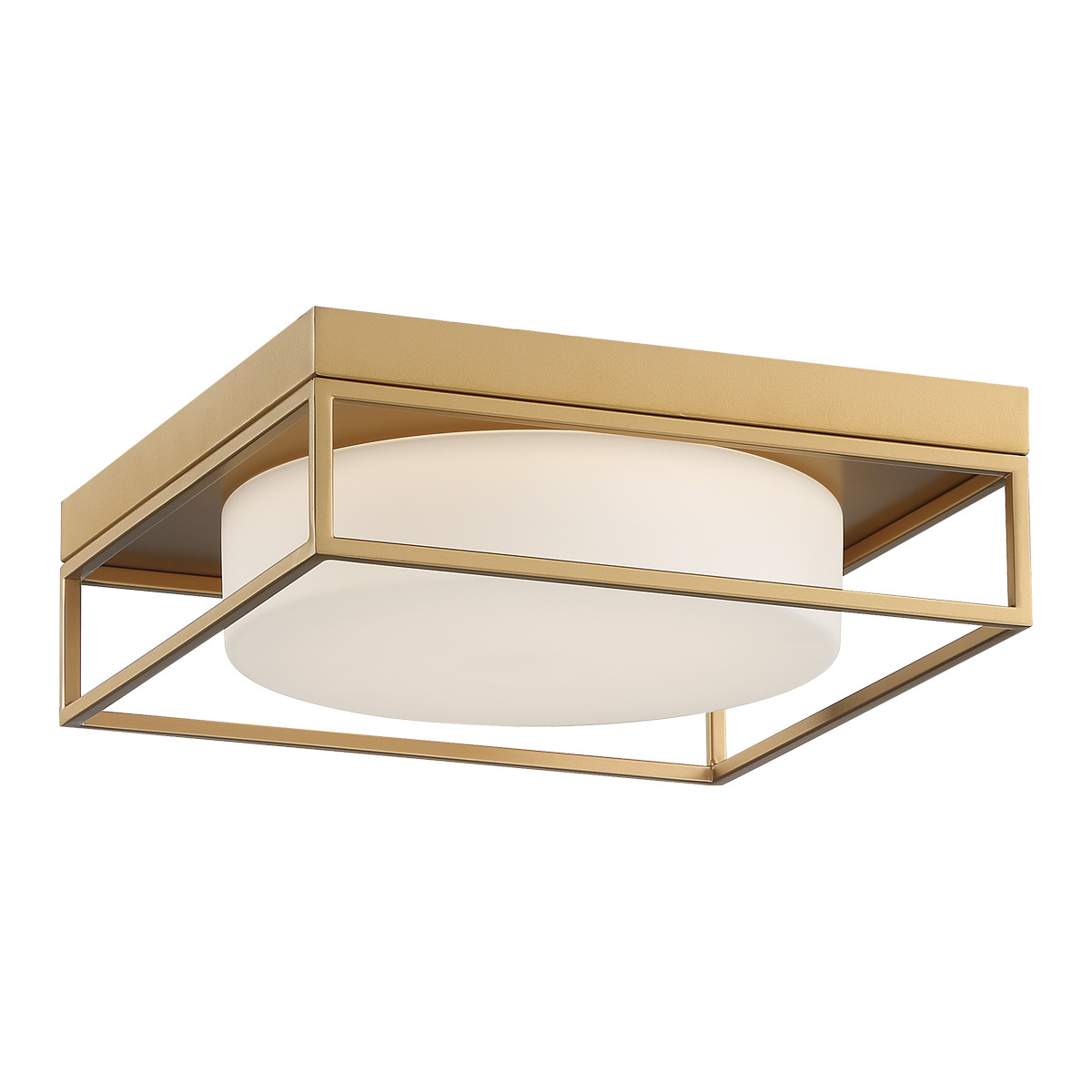 Picture of Eurofase 39332-011 Rover 12 in. Satin Gold Paint White Glass Flush Mount Ceiling Light