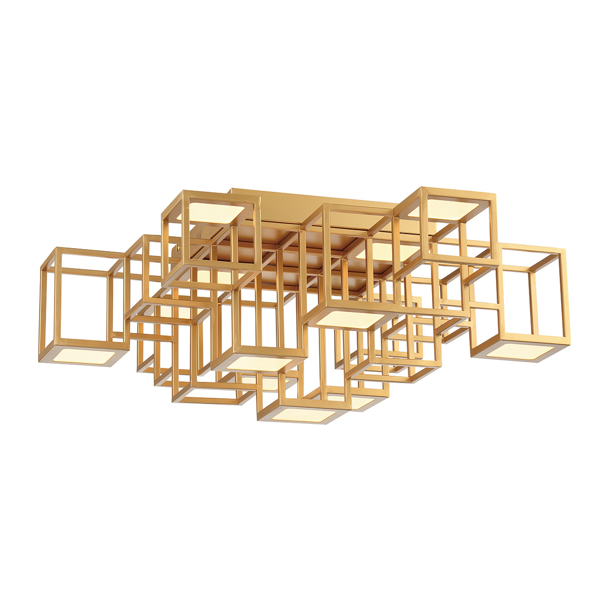 Picture of Eurofase 38261-015 Ferro 13-Light 25 in. Matte Gold Flush Mount Ceiling Light