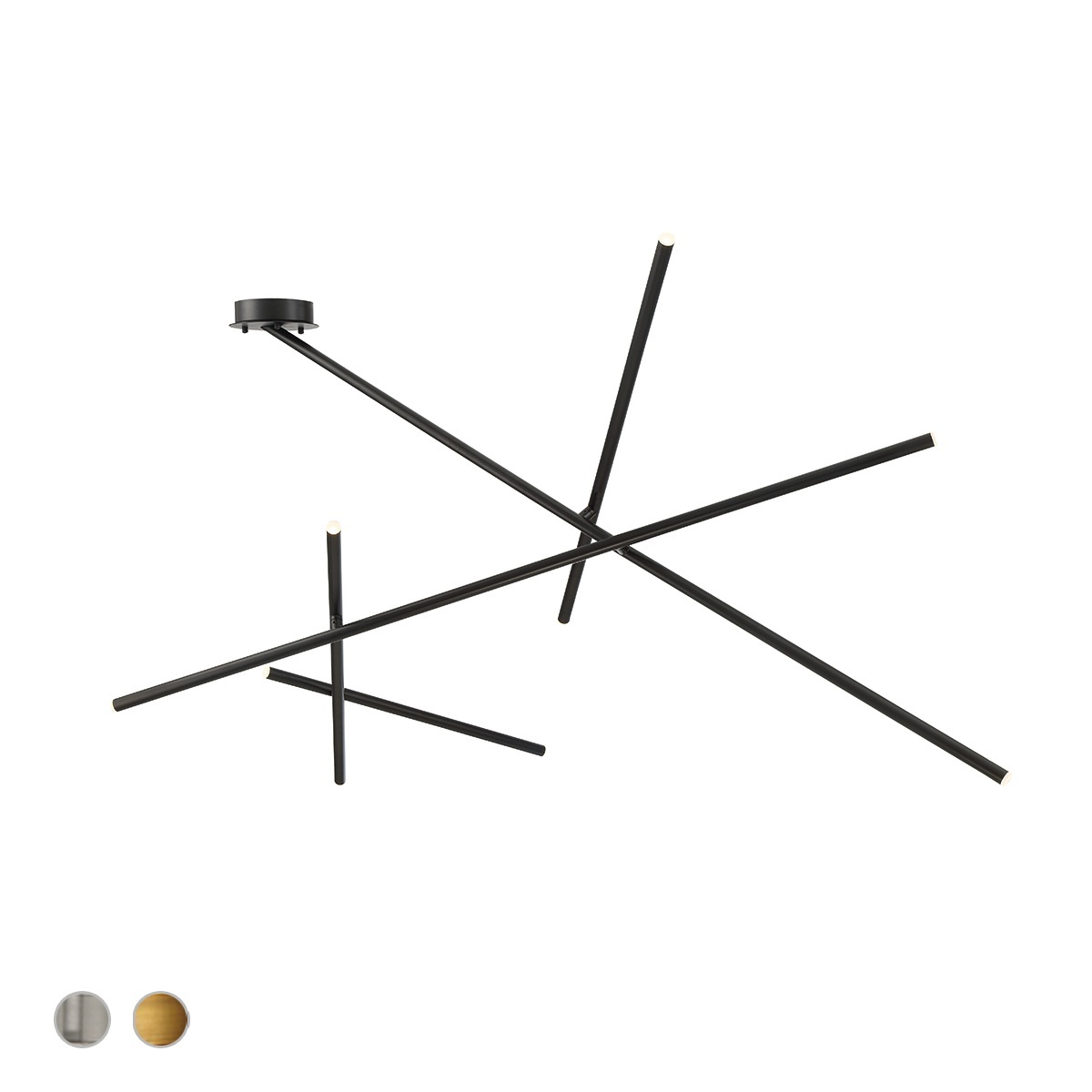 Picture of Eurofase 36249-015 Crossroads 9-Light 57 in. Matte Black Flush Mount Ceiling Light