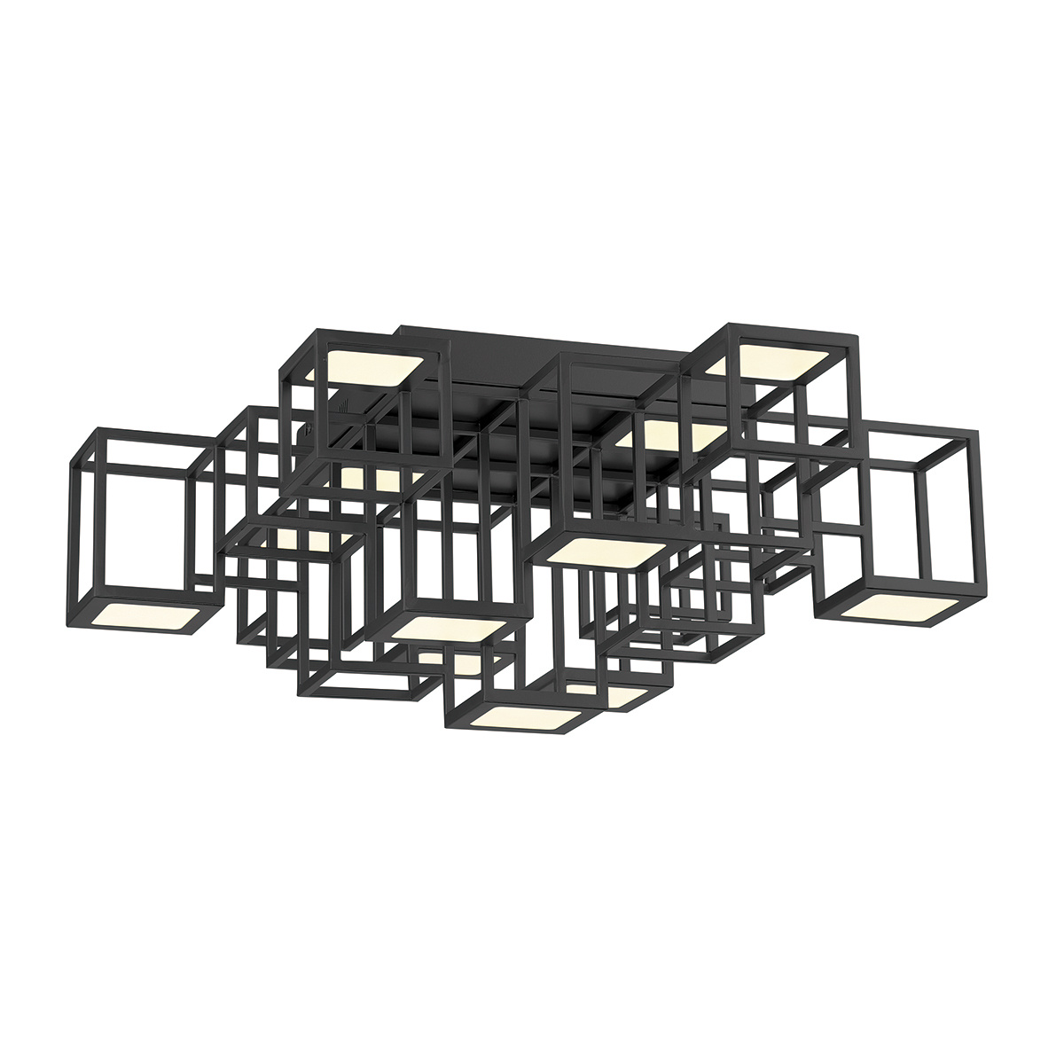 Picture of Eurofase 38261-026 Ferro 13-Light 25 in. Matte Black Flush Mount Ceiling Light