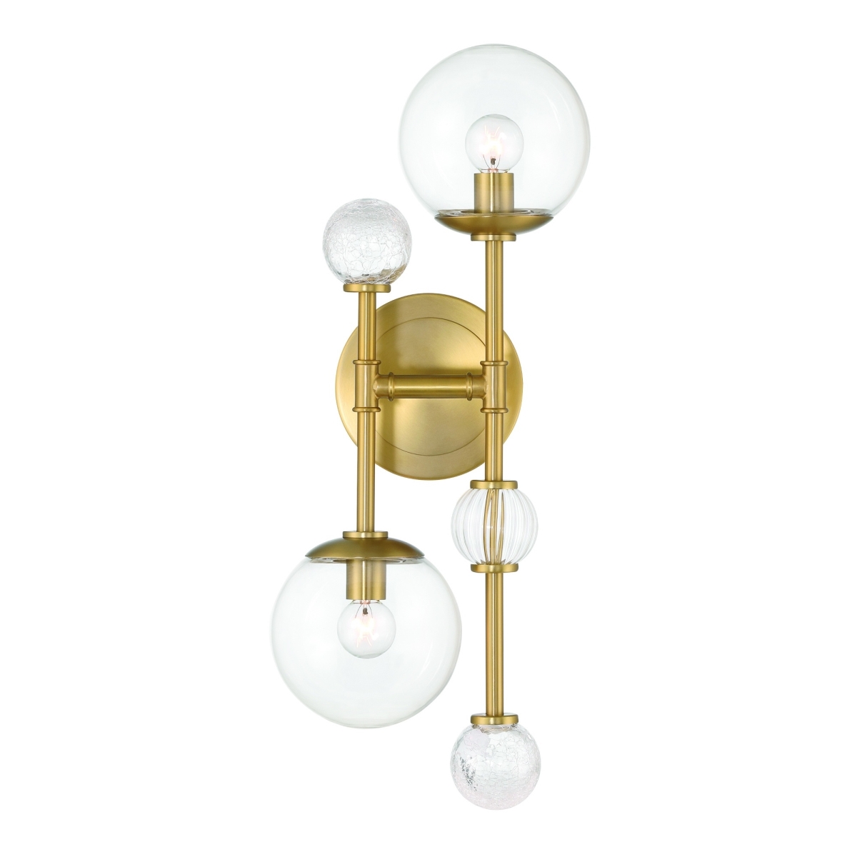 Picture of Eurofase 47359-017 Traiton 2-Light 20 in. Gold Clear Glass Wall Sconce