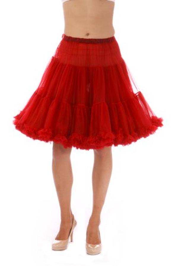Picture of Malco Modes 582-RR-LAR Womens Knee-Length Petticoat Slip&#44; Ruby Red - Large