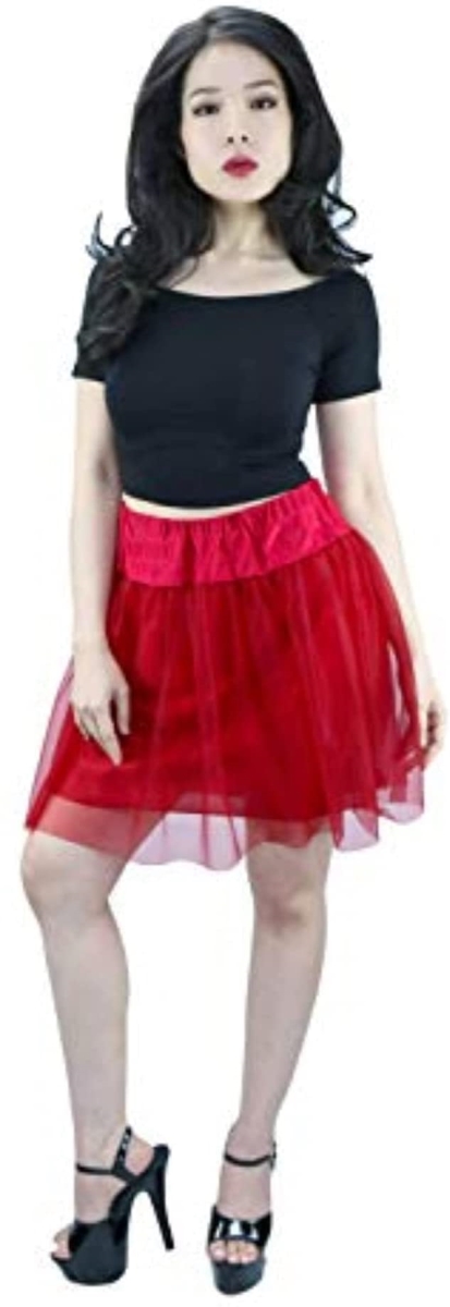 Picture of Malco Modes 823-RR-OS Chiffon Tutu Adjustable Opaque Skirt&#44; Ruby Red - One Size