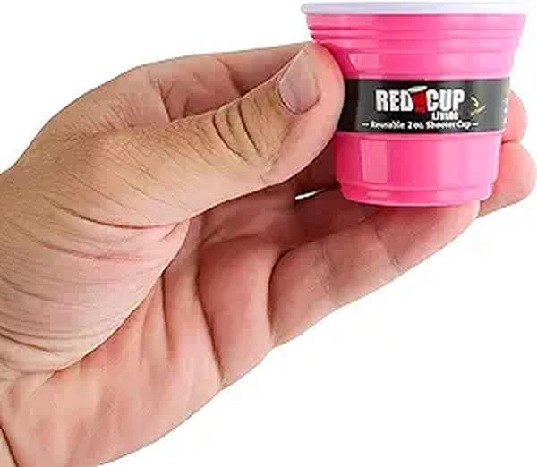 Picture of Red Cup Living 6029 2 oz Reusable Plastic Shot Glasses&#44; Pink