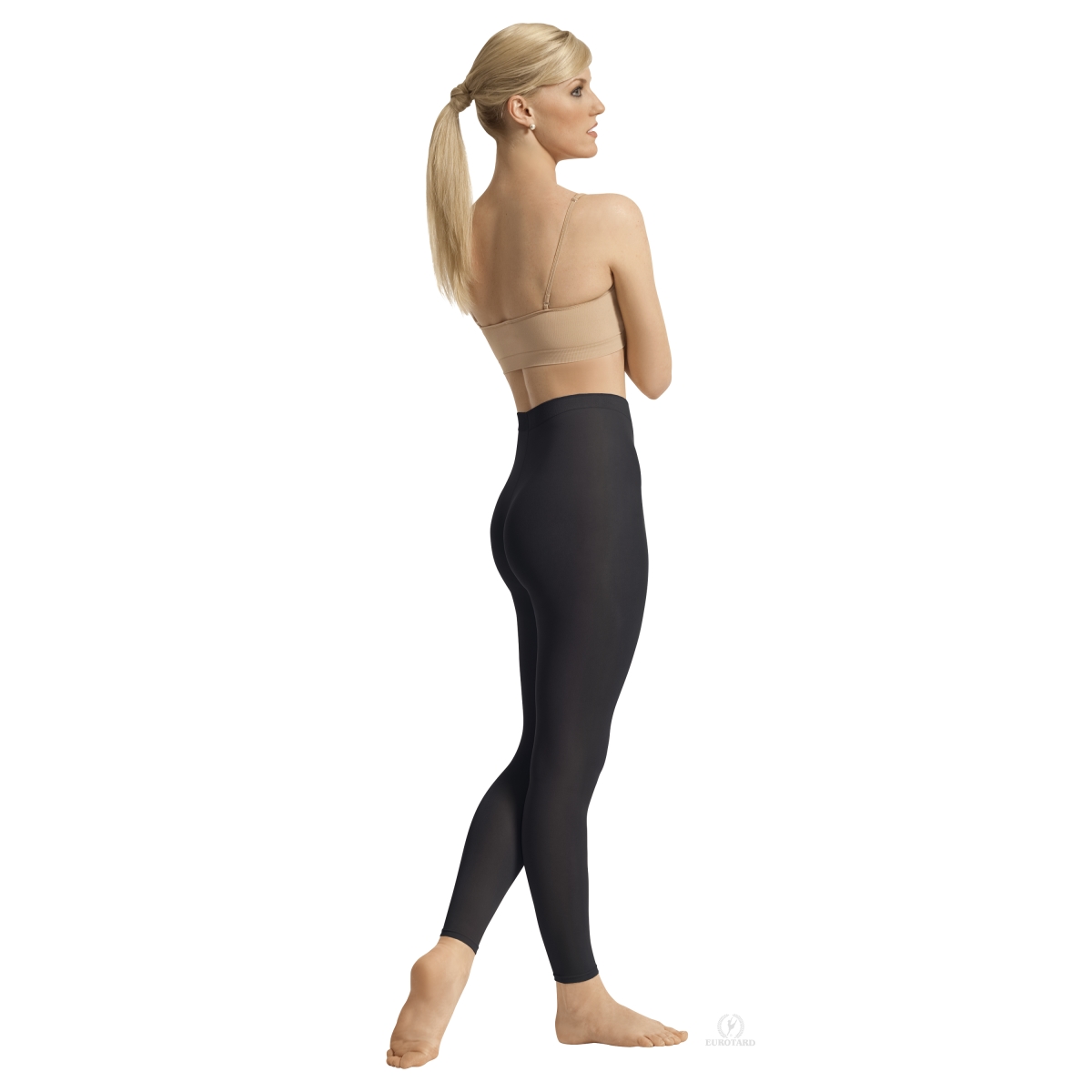 Picture of EuroSkins 212-B-S-M Intimates Adult Non-Run Footless Tights&#44; Black - Small & Medium