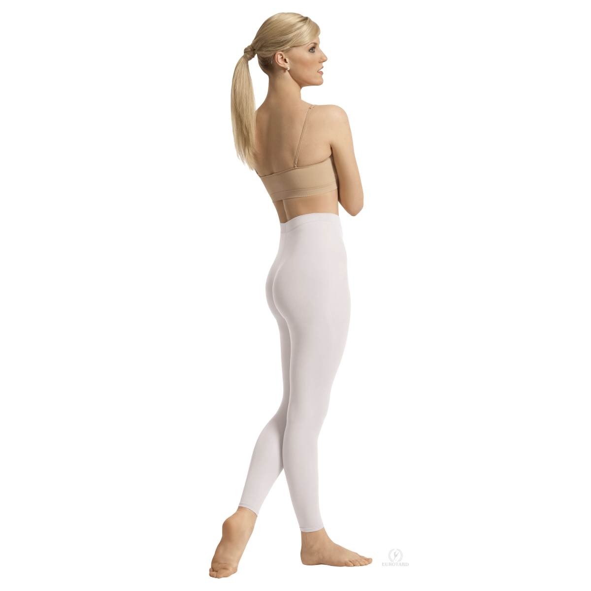 Picture of EuroSkins 212-W-S-M Intimates Adult Non-Run Footless Tights&#44; White - Small & Medium