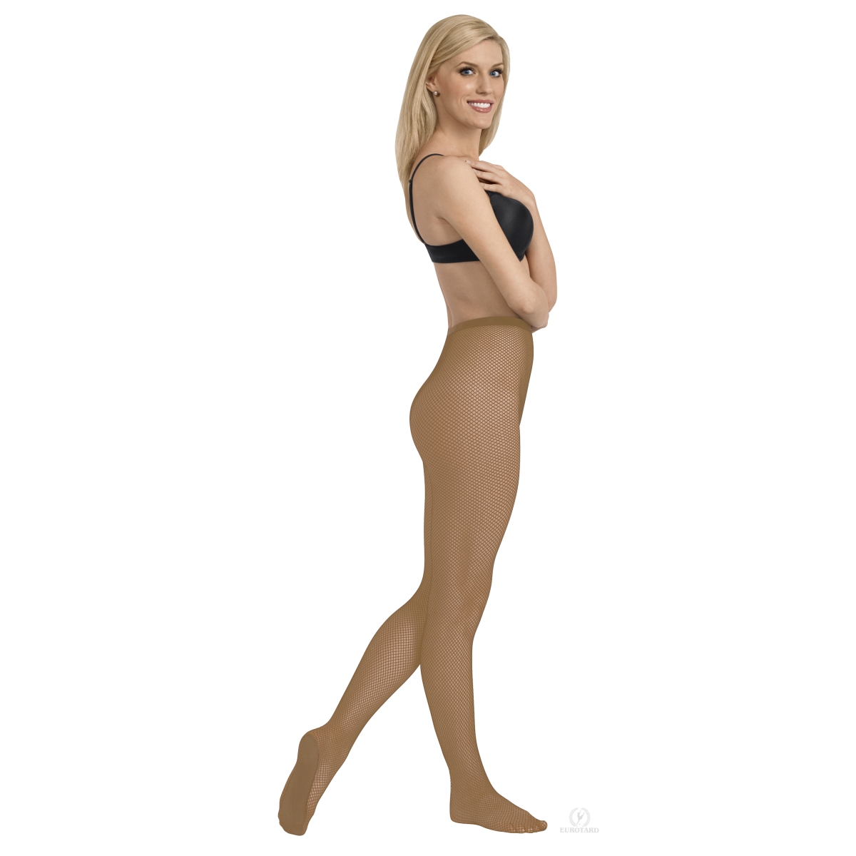 Picture of EuroSkins 213-C-S-M Intimates Adult Professional Non-Run Fishnet Tights&#44; Caramel - Small & Medium