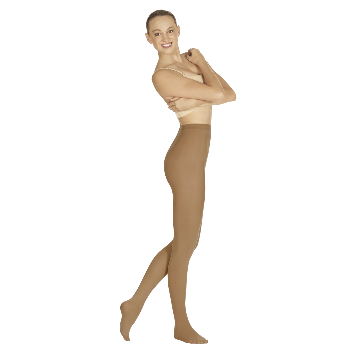 Picture of EuroSkins 215-C-S-M Intimates Adult Non-Run Footed Tights&#44; Caramel - Small & Medium
