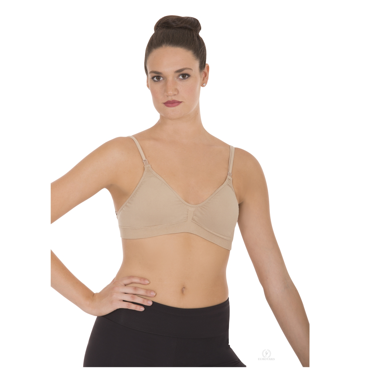95623-B-M Intimates Seamless Comfort Fit Padded Bra, Black - Medium