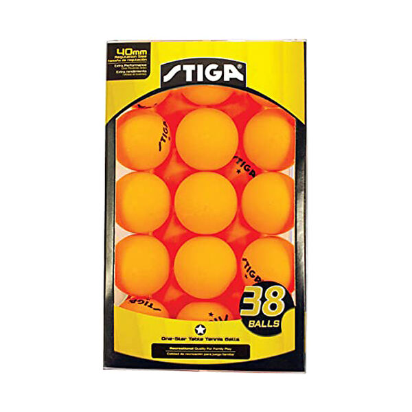 Picture of Stiga T1451 1-Star Table Tennis Balls&#44; Orange - Pack of 38