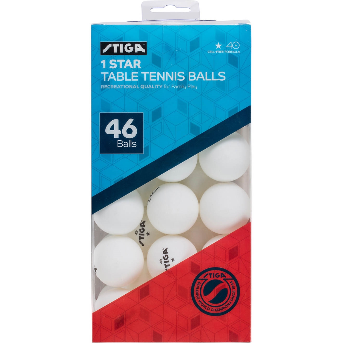 Picture of Stiga T1460 1-Star Table Tennis Balls, White - Pack of 46