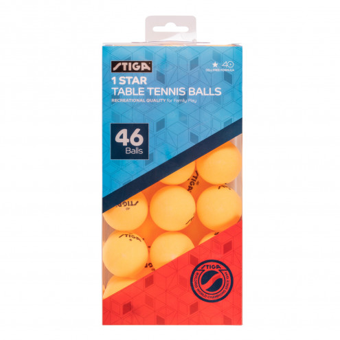Picture of Stiga T1461 1-Star Table Tennis Balls, Orange - Pack of 46