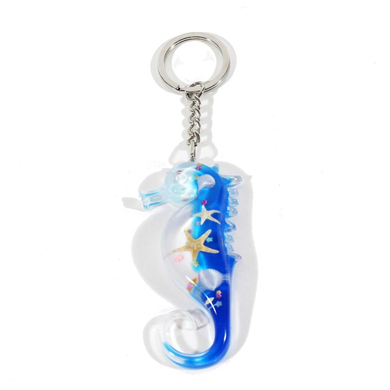 OK6601 Seahorse Shaped Key Chain, Blue