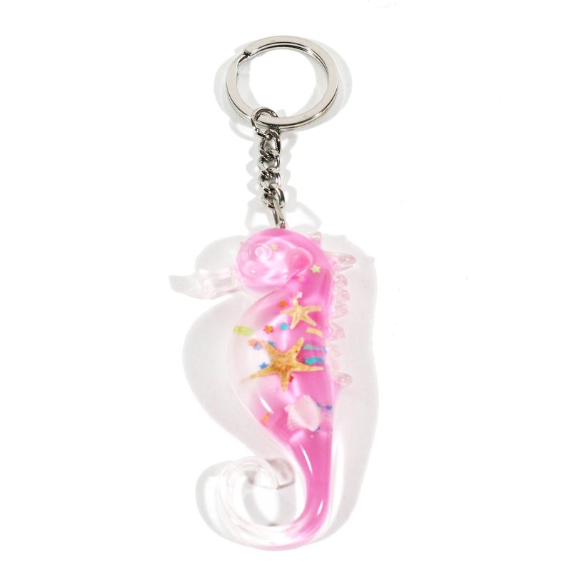 OK6604 Seahorse Shaped Key Chain, Pink