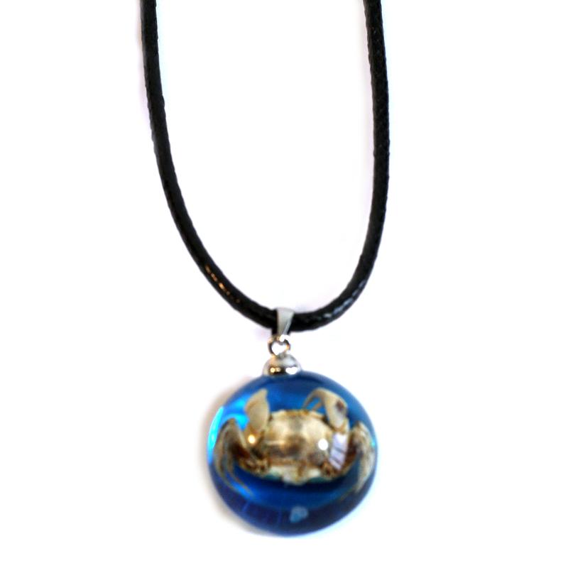 Crab Oceanic Necklace, Blue