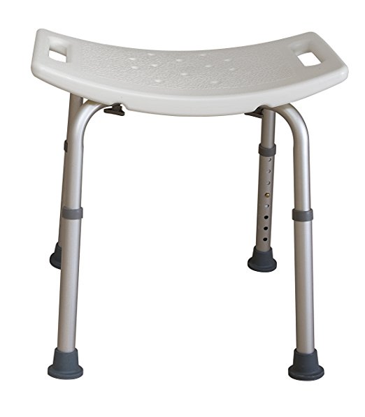 Picture of Essential Medical B3002-S Deluxe Shower Bench in White - Tool Free Assembly