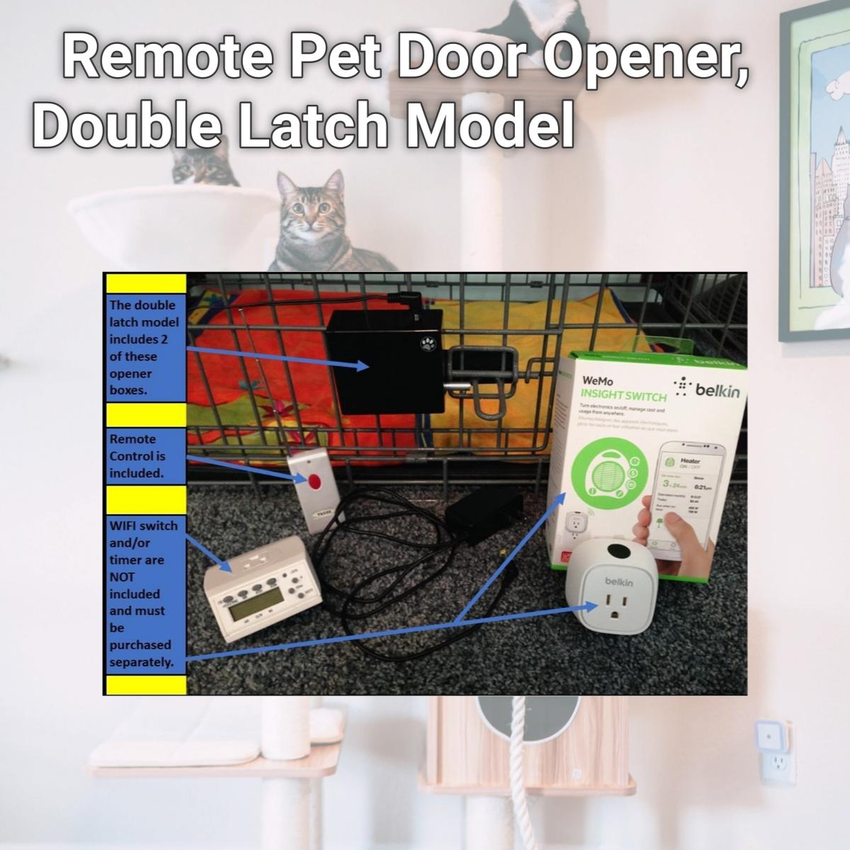 Picture of Easy Out Deluxe EOD-02 Remote Pet Door Opener, Double Latch Model