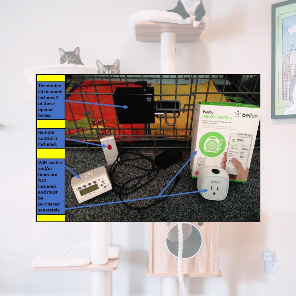 Picture of Easy Out Deluxe EOD-02 Remote Pet Door Opener, Double Latch Model