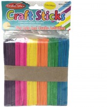 Picture of Charles Leonard CHL66580 Craft Sticks Regular Size Colored