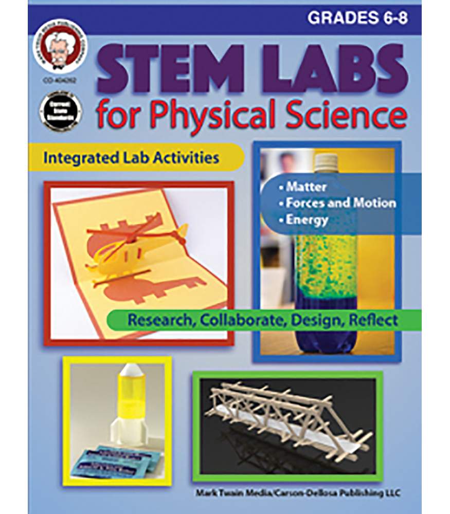 Picture of Carson Dellosa CD-404262 STEM Labs for Physical Science Resource Book&#44; Grades 6-8
