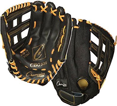 Picture of Champion Sports CHSCBG935 11 in. Rawhide Lacing Mens Glove - Black