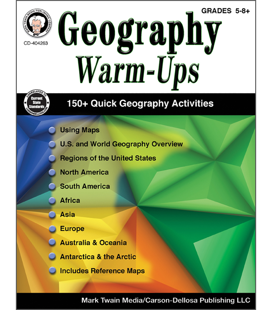 Picture of Carson Dellosa CD-404263 Geography Warm-Ups Resource Book&#44; Grades 5-8
