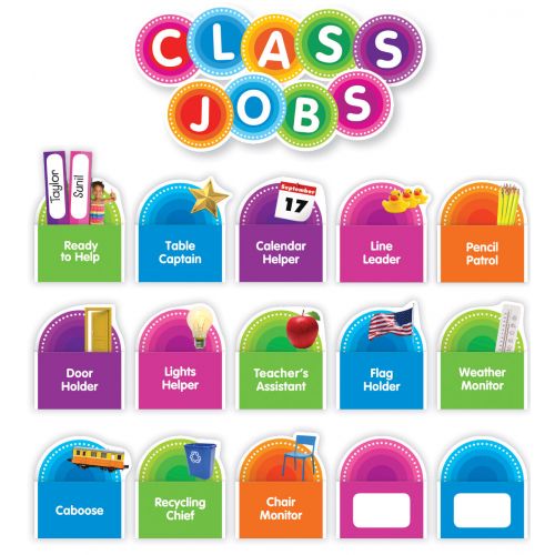 Tape It Up Class Jobs Bulletin Board Set, 88 Pieces