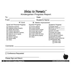 SE-1025 Kinder Garden Notes to Parents