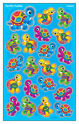 Trend Enterprises, Inc. Terrific Turtles superShapes Stickers-Large, 168 ct