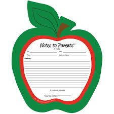 SE-1026 Blank Apple Pad Notes to Parents