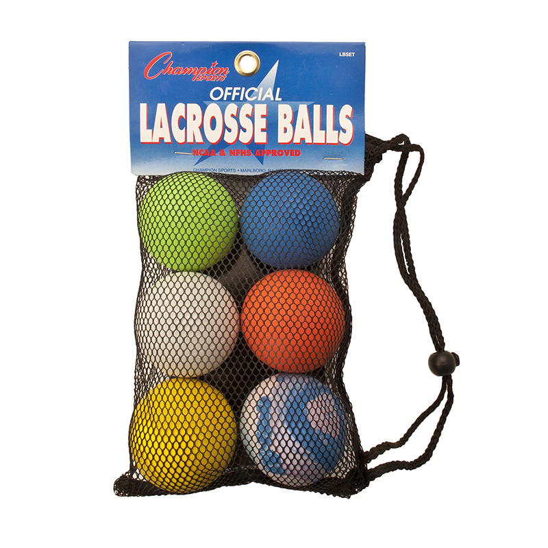 Picture of Champion Sports CHSLBSET Lacrosse Ball Official Size, Set of 6