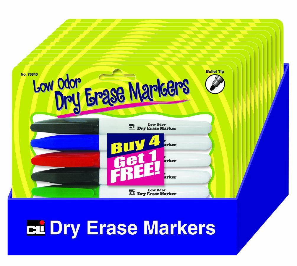 Picture of Charles leonard CHL76840ST 5 Pocket Dry Erase Marker - Pack of 12