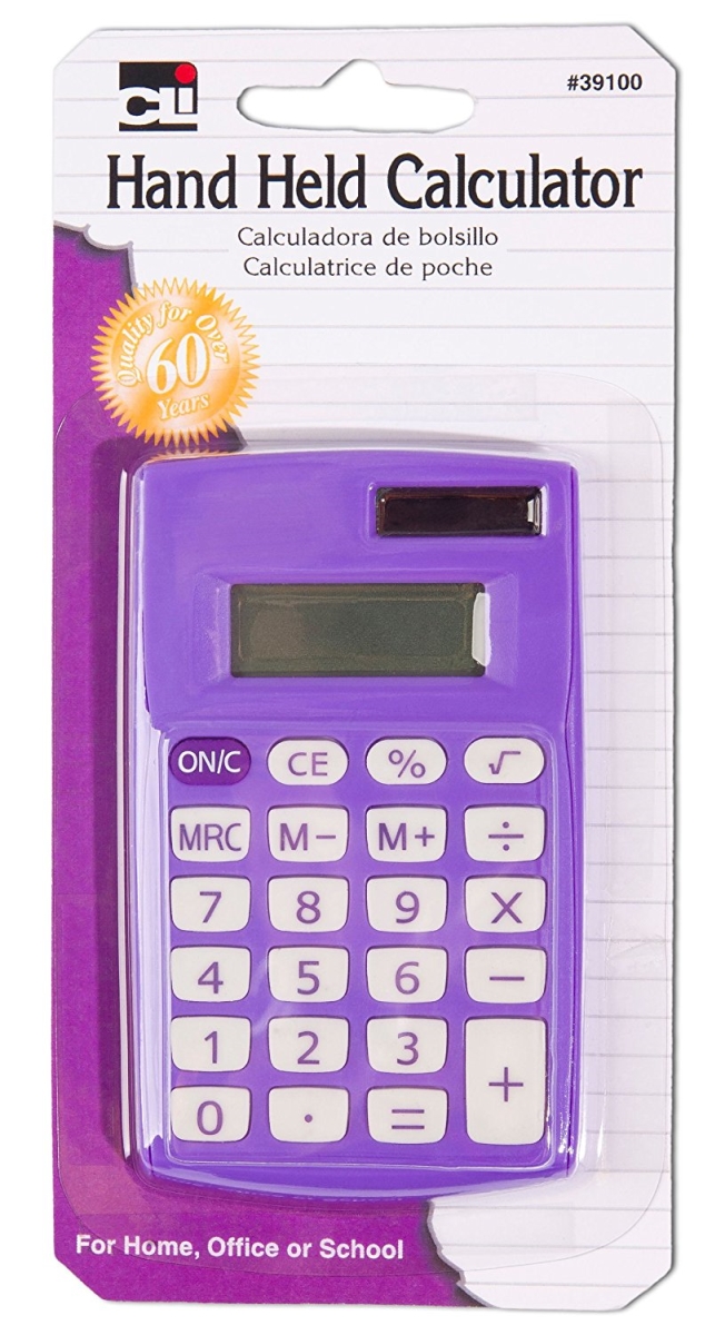 Picture of Charles Leonard CHL39100ST 7.1 x 3.4 x 0.5 in. 8 Digit Handheld Calculator - Pack of 12