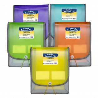 Picture of C-line Products CLI58700 7-Pocket Vertical Backpack File&#44; Letter Size - Assorted
