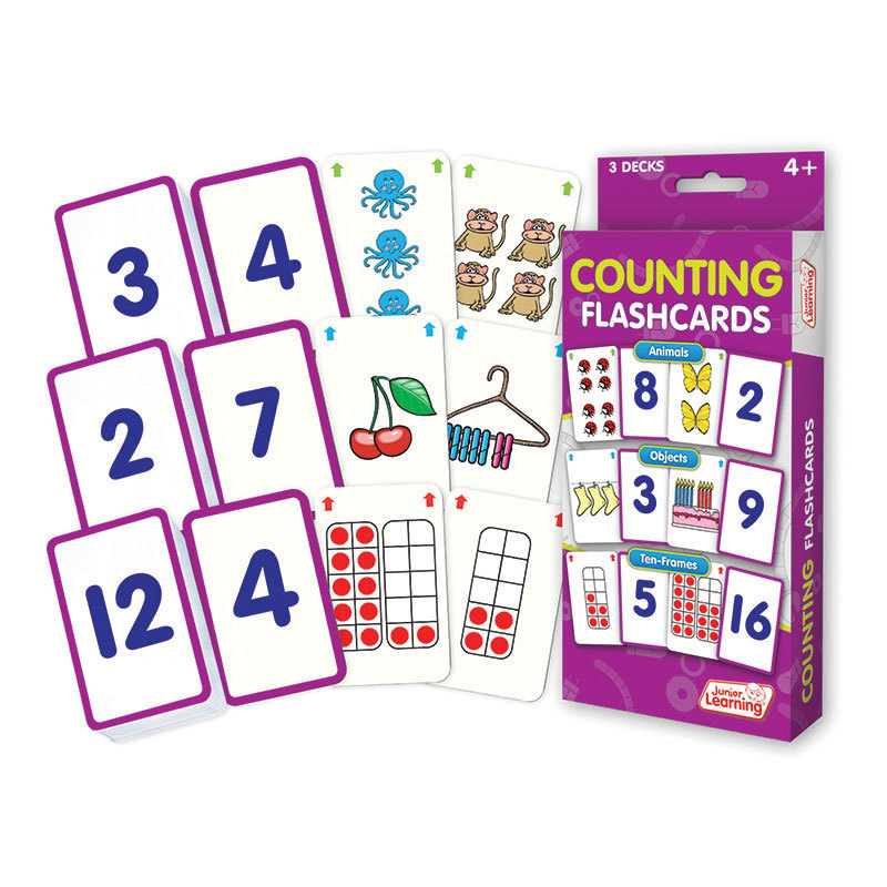 Junior Learning (3 PK) Counting Flash Cards