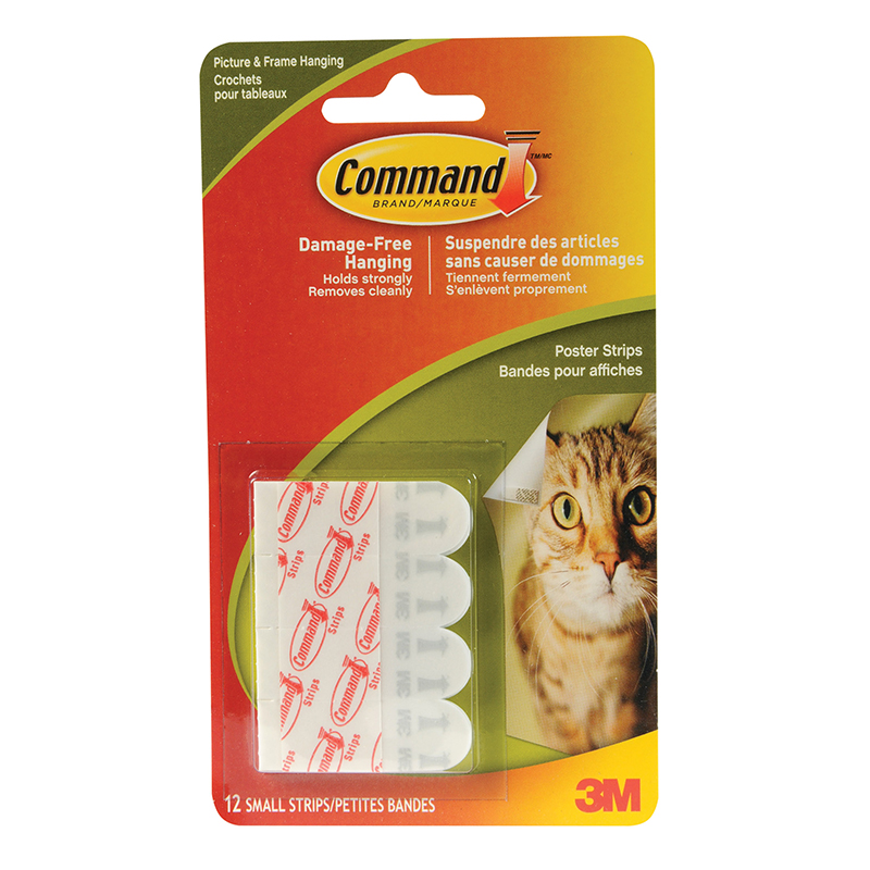 Picture of 3M MMM17024BN Command Poster Strips&#44; White - 12 per Pack - Pack of 8