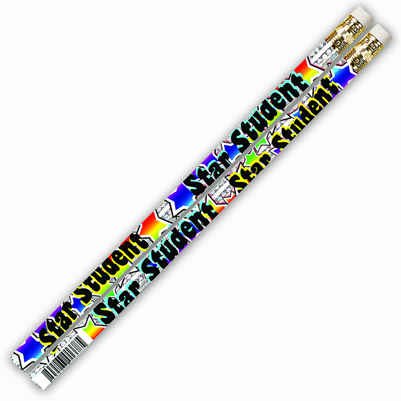 Musgrave Pencil Company MUS1378DBN Star Student Motivational Pencils, 12 Per Pack, 12 Packs