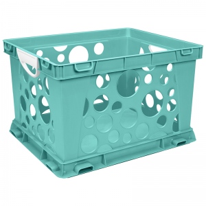 Picture of Storex STX61694U03C Premium File Crate with Handles Teal Classroom